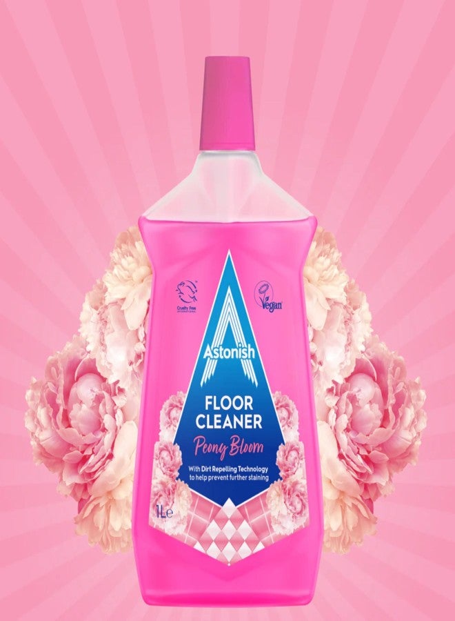 Astonish Peony Bloom Floor Cleaner – Concentrated Floral Mop Solution With Dirt Repelling Technology – Multi Surface Cleaner For Tiles, Laminate, Vinyl & Sealed Wood Floors – 1L Bottle - Image 2
